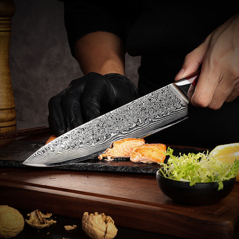 Redwood 5-Piece Japanese Damascus Kitchen Knife Set