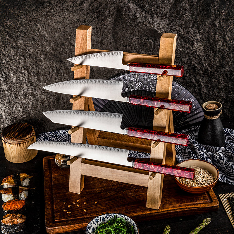 Ember 4-Piece High Carbon Steel Kitchen Knife Set