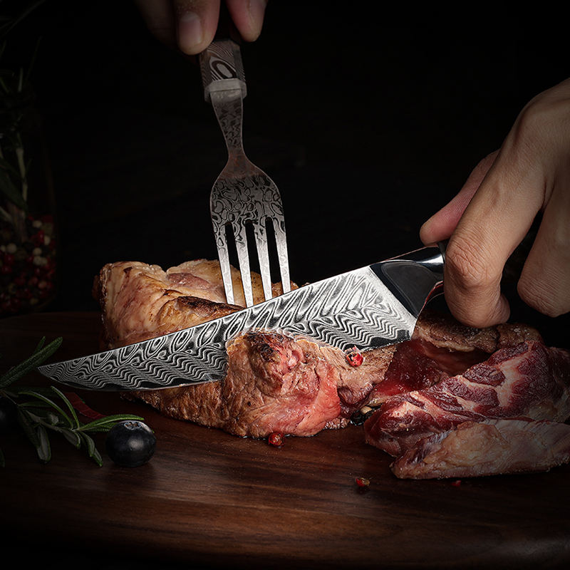 Ignis 4-Piece AUS10 Damascus Steak Set