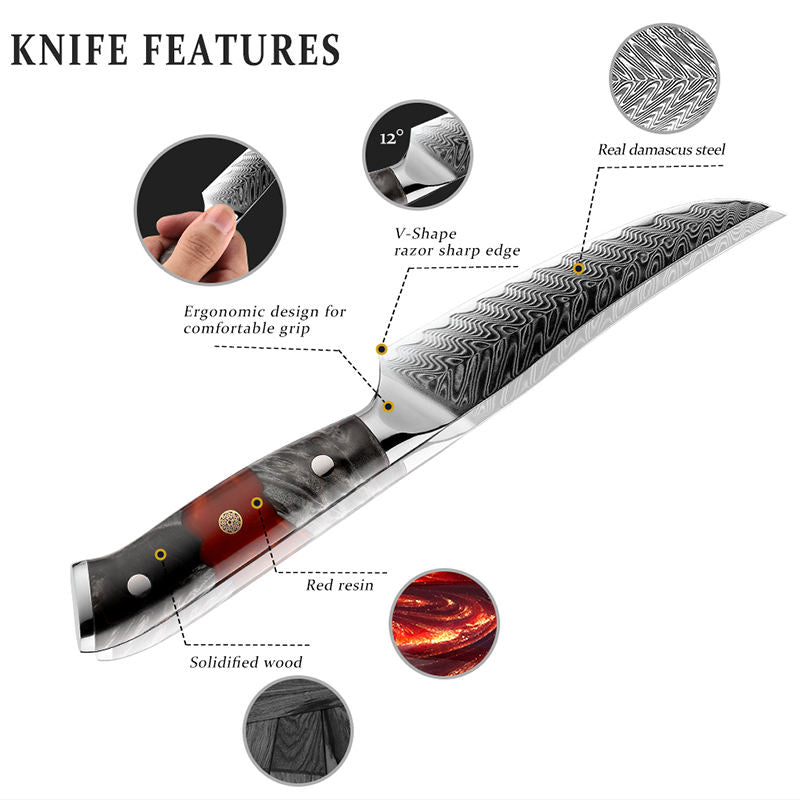 Ignis 4-Piece AUS10 Damascus Steak Set