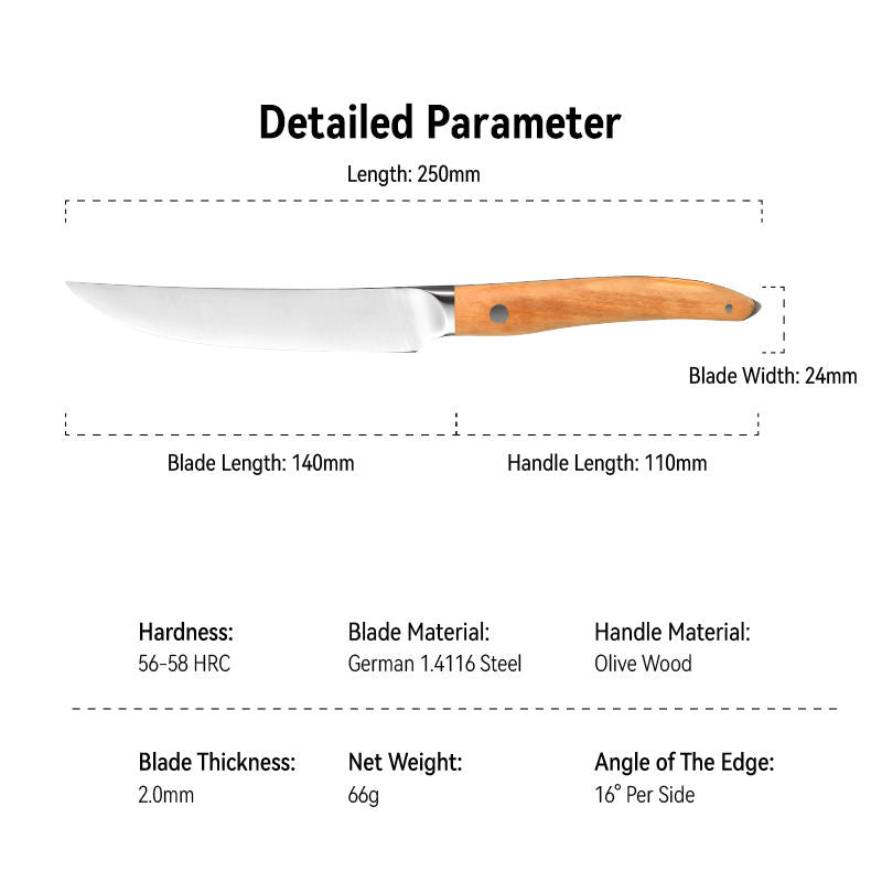 Linden 4-Piece German Steel Steak Set