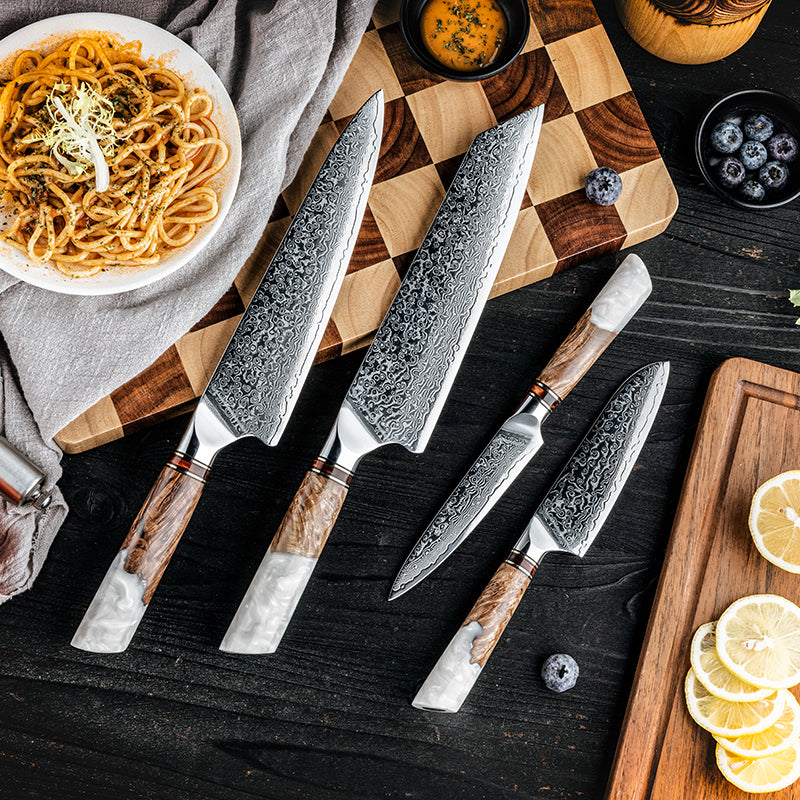 Bergenhof: Fjord 4-Piece Damascus Kitchen Knife Set